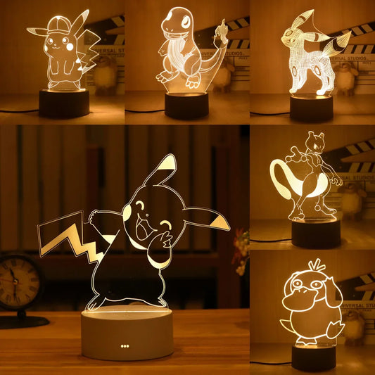 Veilleuse Pokémon 3D Lumineuse - Design Unique et Éclairant