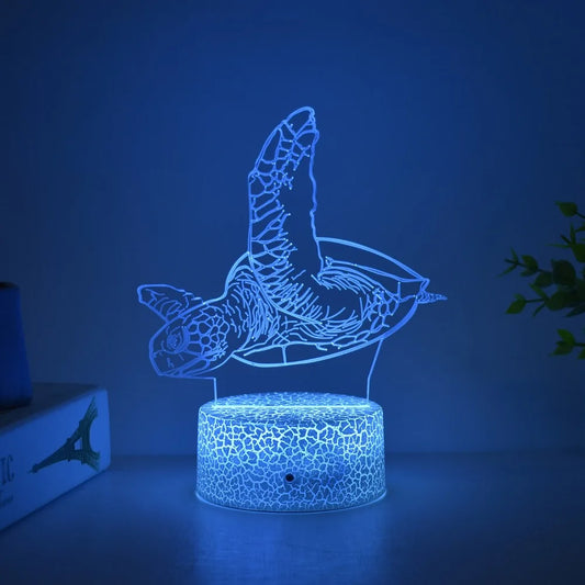 Veilleuse Tortue 3D - Éclairage Apaisant et Design